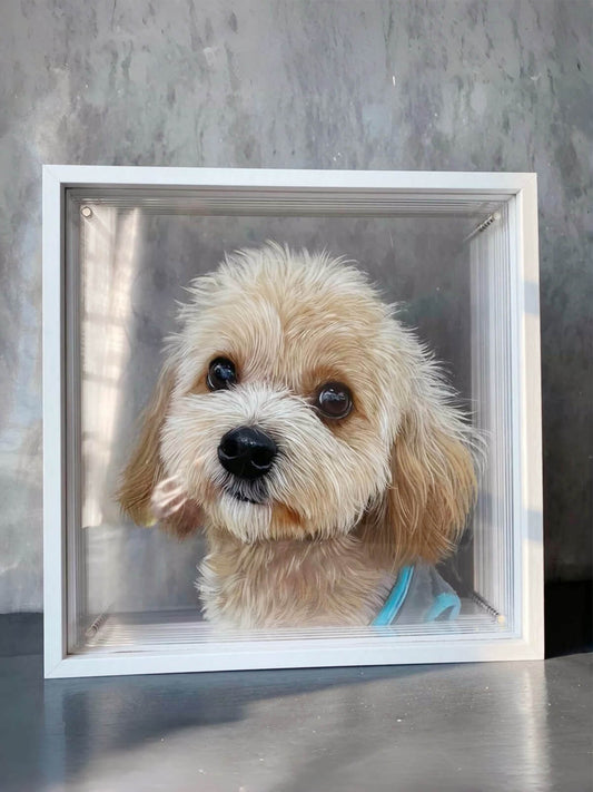 Custom Pet Portrait 3D Glass Painting